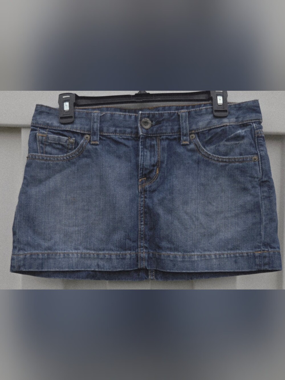 X2 Dark Blue Denim Mini Skirt